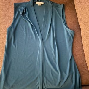 Calvin Klein sleeveless blouse - teal size M. Like new